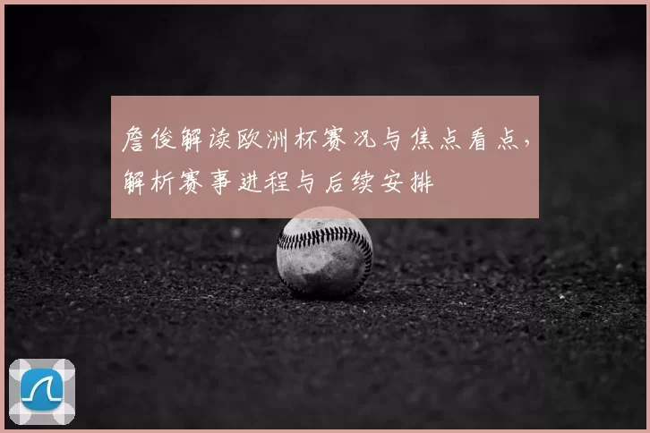 詹俊解读欧洲杯赛况与焦点看点，解析赛事进程与后续安排